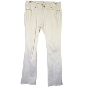 No Boundaries Jeans Womens 7 White Cotton Stretch Zip-Fly Straight Leg Retro Y2K